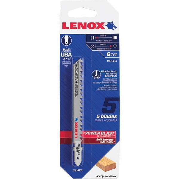 Lenox - Jig Saw Blades Blade Material: Bi-Metal Blade Length (Inch): 4 - Eagle Tool & Supply