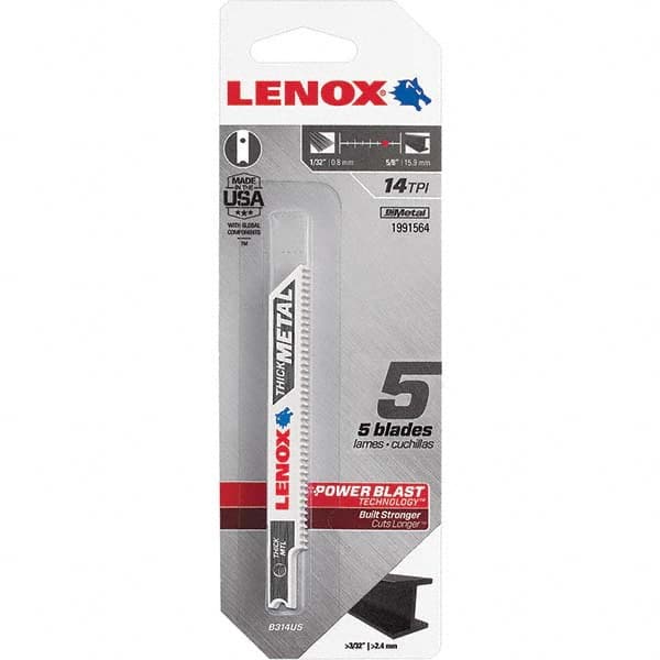 Lenox - Jig Saw Blades Blade Material: Bi-Metal Blade Length (Inch): 3-5/8 - Eagle Tool & Supply