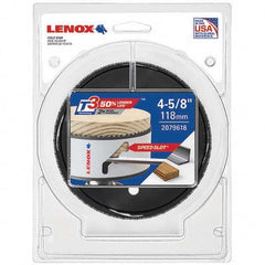 Lenox - Hole Saws Saw Diameter (mm): 1.50 Saw Diameter (Inch): 4-3/4 - Eagle Tool & Supply