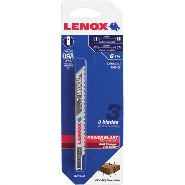 Lenox - Jig Saw Blades Blade Material: Bi-Metal Blade Length (Inch): 4 - Eagle Tool & Supply