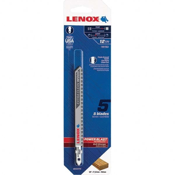 Lenox - Jig Saw Blades Blade Material: Bi-Metal Blade Length (Inch): 4-1/2 - Eagle Tool & Supply