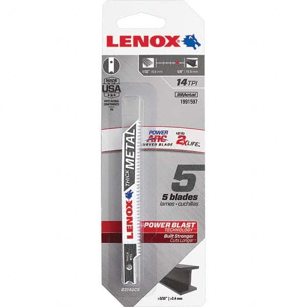 Lenox - Jig Saw Blades Blade Material: Bi-Metal Blade Length (Inch): 3-5/8 - Eagle Tool & Supply