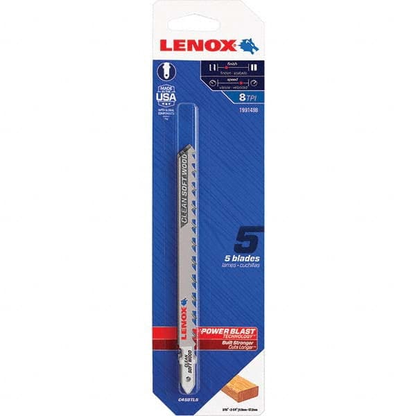 Lenox - Jig Saw Blades Blade Material: Bi-Metal Blade Length (Inch): 4-5/8 - Eagle Tool & Supply