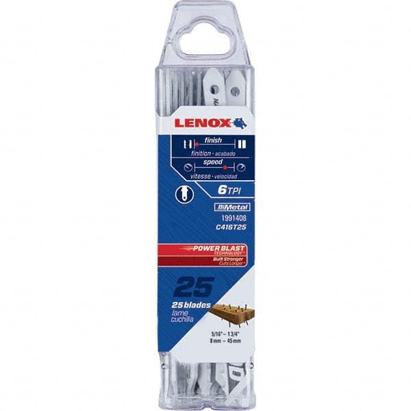 Lenox - Jig Saw Blades Blade Material: Bi-Metal Blade Length (Inch): 4 - Eagle Tool & Supply