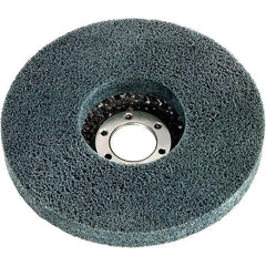 Metabo - 5" Very Fine Grade Zirconia Alumina Deburring Disc - 7/8" Center Hole, Arbor Connection, Gray, 7,950 Max RPM - Eagle Tool & Supply