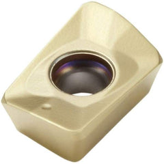 Seco - XOMX10T304 M09 Grade MP3000 Carbide Milling Insert - TiAlN Finish, 6.9mm Thick, 0.4mm Corner Radius - Eagle Tool & Supply