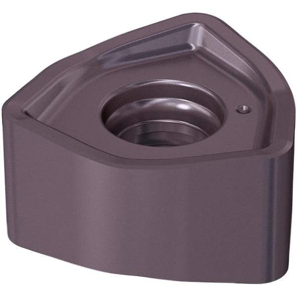 Seco - 218.21230TR MD17 Grade MK2050 Carbide Milling Insert - TiAlN/TiSiN Finish, 6.02mm Thick, 1/2" Inscribed Circle, 1.6mm Corner Radius - Eagle Tool & Supply