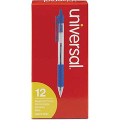 UNIVERSAL - Pens & Pencils Type: Comfort Grip Retractable Pen Color: Blue - Eagle Tool & Supply