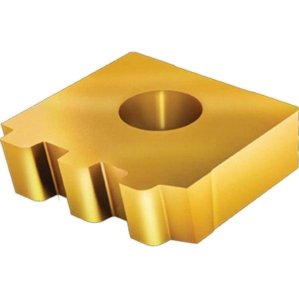 Vargus - 1616ER1616 Grade VTX, External BUT Threading Insert - 5 TPI Ext Pitch, Right Hand Insert, TiAIN Finish, Carbide - Eagle Tool & Supply