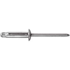 STANLEY Engineered Fastening - Size 5 Dome Head Aluminum Open End Blind Rivet - Aluminum Mandrel, 0.04" to 0.275" Grip, 5/32" Head Diam, 0.165" to 0.177" Hole Diam, - Eagle Tool & Supply