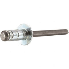 STANLEY Engineered Fastening - Size 6 Large Flange Head Aluminum Multi Grip Blind Rivet - Eagle Tool & Supply