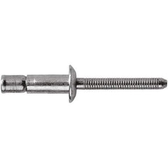 STANLEY Engineered Fastening - Size 8 Dome Head Stainless Steel Structural with Locking Stem Blind Rivet - Stainless Steel Mandrel, 0.08" to 5/8" Grip, 1/4" Head Diam, 0.261" to 0.276" Hole Diam, 0.162" Body Diam - Eagle Tool & Supply