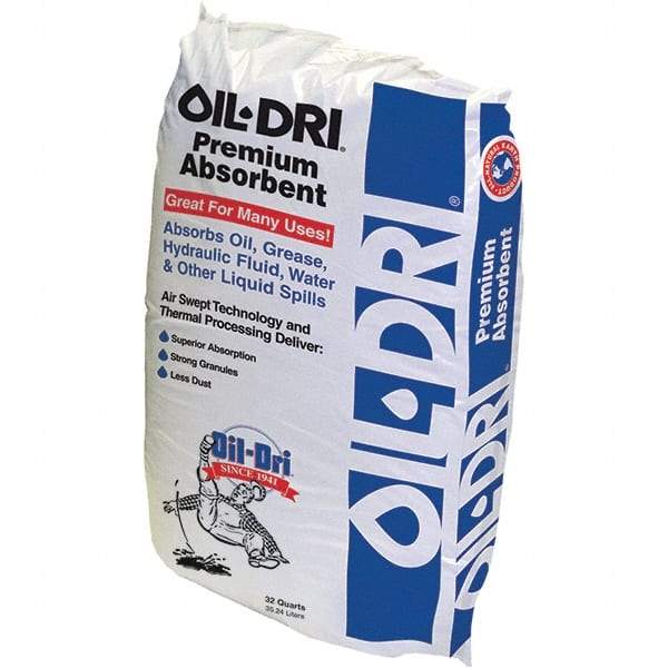 Oil-Dri - 32 Qt Bag Clay Granular Absorbent - Universal Use - Eagle Tool & Supply