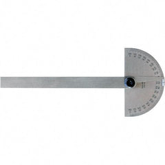 Mitutoyo - Round & Rectangular Head Protractors Head Type: Round Blade Length (Inch): 6 - Eagle Tool & Supply