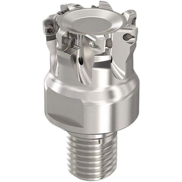 Seco - 30mm Cut Diam, 0.8mm Max Depth, M20 Modular Connection Indexable High-Feed End Mill - Screw Holding Method, LP..06 Insert, R217.21 Toolholder, Through Coolant - Eagle Tool & Supply