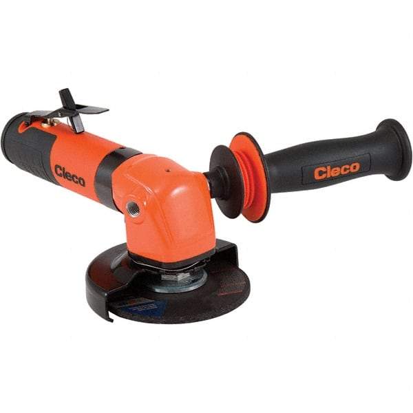 Cleco - 5" Wheel Diam, 12,000 RPM, Pneumatic Angle & Disc Grinder - M14 Spindle, 37.8 CFM, Rear Exhaust - Eagle Tool & Supply