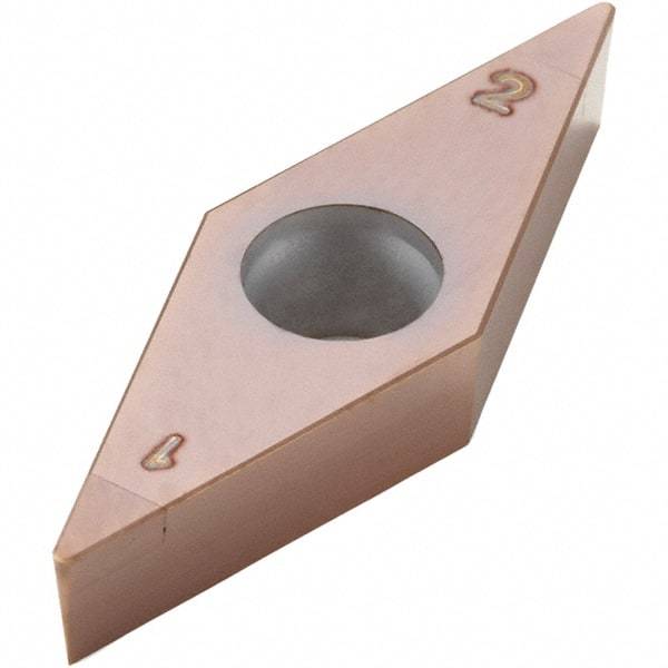 Seco - VBGW332S Grade CH2540 PCBN Turning Insert - TiSiN Finish, 35° Diamond, 3/8" Inscr Circle, 0.031496" Corner Radius - Eagle Tool & Supply