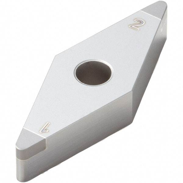 Seco - VNGA330 Grade CBN010 PCBN Turning Insert - Uncoated, 35° Diamond, 3/8" Inscr Circle, 0.008" Corner Radius - Eagle Tool & Supply