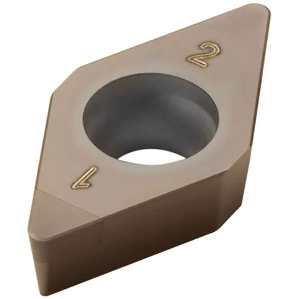 Seco - DCGW32.51S Grade CH0550 PCBN Turning Insert - TiAlN/TiAlCrN Finish, 55° Diamond, 3/8" Inscr Circle, 0.0157" Corner Radius - Eagle Tool & Supply