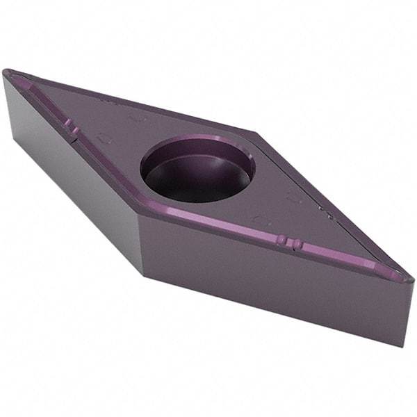 Seco - VBGT331 F1 Grade TS2050 Carbide Turning Insert - TiAlSiN Finish, 35° Diamond, 3/8" Inscr Circle, 0.016" Corner Radius - Eagle Tool & Supply