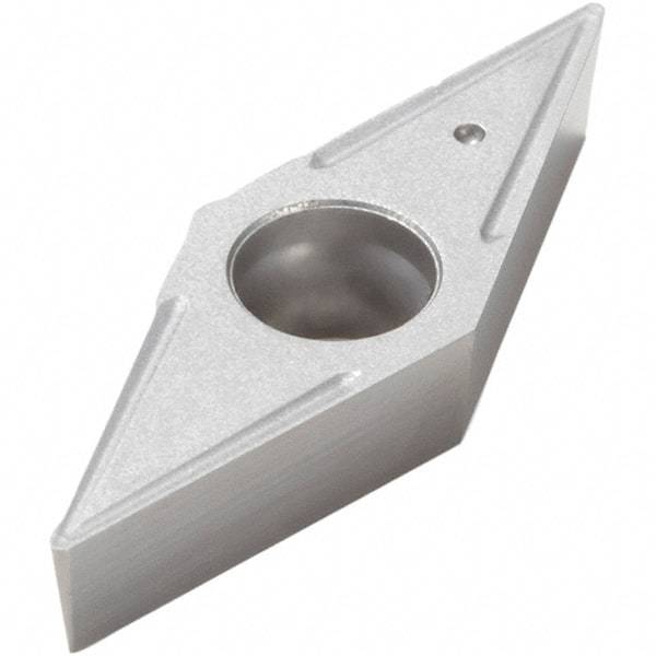Seco - VBGT332 M3 Grade HX Carbide Turning Insert - Uncoated, 35° Diamond, 3/8" Inscr Circle, 0.031" Corner Radius - Eagle Tool & Supply