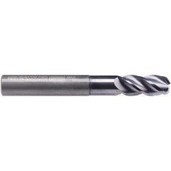 Emuge - 8mm Diam, 19mm LOC, 4 Flute Solid Carbide Roughing & Finishing End Mill - TiAlN Finish, 68mm OAL, 8mm Shank Diam, Cylindrical Shank, 40° Helix, Extra Long Length - Eagle Tool & Supply