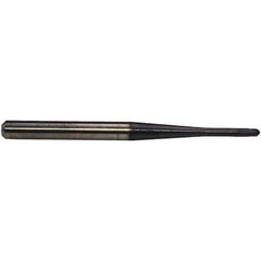Emuge - 3mm Diam, 2mm LOC, 2 Flute Solid Carbide Ball End Mill - TiAlN Finish, Single End, 80mm OAL, 6mm Shank Diam, Ball Flute - Eagle Tool & Supply