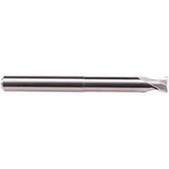 Emuge - 16mm Diam, 12mm LOC, 2 Flute Solid Carbide Roughing & Finishing End Mill - Uncoated, 140mm OAL, 16mm Shank Diam, Cylindrical Shank, 30° Helix, Long Length - Eagle Tool & Supply