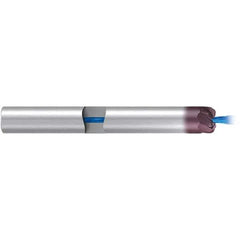Emuge - 10mm, 7 Flute, Single End, Solid Carbide, 1mm Corner Radius End Mill - 80mm OAL, 20° Helix, Right Hand Flute, 1mm LOC, Right Hand Cut - Eagle Tool & Supply