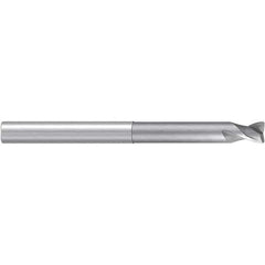 Emuge - 8mm, 2 Flute, Single End, Solid Carbide, 1mm Corner Radius End Mill - 120mm OAL, 30° Helix, Right Hand Flute, 7mm LOC, Right Hand Cut, 60mm Extended Reach - Eagle Tool & Supply