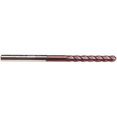 Emuge - 8mm Diam, 40mm LOC, 4 Flute Solid Carbide Ball End Mill - TiAlN Finish, Single End, 100mm OAL, 8mm Shank Diam, Ball Flute - Eagle Tool & Supply