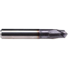 Emuge - 1mm Diam, 2mm LOC, 2 Flute Solid Carbide Ball End Mill - TiAlN Finish, Single End, 57mm OAL, 6mm Shank Diam, Ball Flute - Eagle Tool & Supply