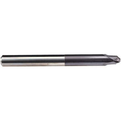 Emuge - 8mm Diam, 4.5mm LOC, 2 Flute Solid Carbide Ball End Mill - TiAlN Finish, Single End, 90mm OAL, 8mm Shank Diam, Ball Flute - Eagle Tool & Supply