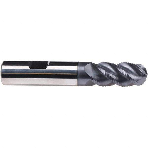 Emuge - 14mm Diam, 26mm LOC, 4 Flute Solid Carbide Ball End Mill - TiAlN Finish, Single End, 83mm OAL, 14mm Shank Diam, Ball Flute - Eagle Tool & Supply