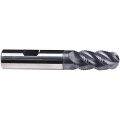 Emuge - 14mm Diam, 26mm LOC, 4 Flute Solid Carbide Ball End Mill - TiAlN Finish, Single End, 83mm OAL, 14mm Shank Diam, Ball Flute - Eagle Tool & Supply