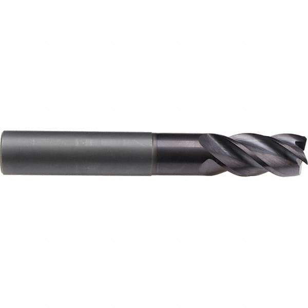 Emuge - 20mm Diam, 38mm LOC, 4 Flute Solid Carbide Roughing & Finishing End Mill - TiAlN Finish, 126mm OAL, 20mm Shank Diam, Weldon Shank, 40° Helix, Extra Long Length - Eagle Tool & Supply