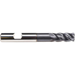Emuge - 8mm Diam, 19mm LOC, 4 Flute Solid Carbide Roughing & Finishing End Mill - TiAlN Finish, 68mm OAL, 8mm Shank Diam, Weldon Shank, 45° Helix, Extra Long Length - Eagle Tool & Supply