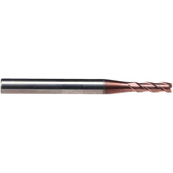 Emuge - 8mm Diam, 24mm LOC, 3 Flute Solid Carbide Roughing & Finishing End Mill - TiAlN Finish, 68mm OAL, 8mm Shank Diam, Cylindrical Shank, 38° Helix, Centercutting, Extra Long Length - Eagle Tool & Supply