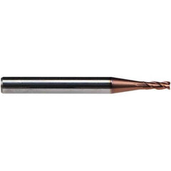 Emuge - 10mm Diam, 19mm LOC, 3 Flute Solid Carbide Roughing & Finishing End Mill - TiAlN Finish, 72mm OAL, 10mm Shank Diam, Cylindrical Shank, 38° Helix, Centercutting, Long Length - Eagle Tool & Supply