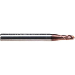 Emuge - 9mm Diam, 10mm LOC, 2 Flute Solid Carbide Roughing & Finishing End Mill - TiAlN Finish, 66mm OAL, 10mm Shank Diam, Cylindrical Shank, 38° Helix, Centercutting, Stub Length - Eagle Tool & Supply