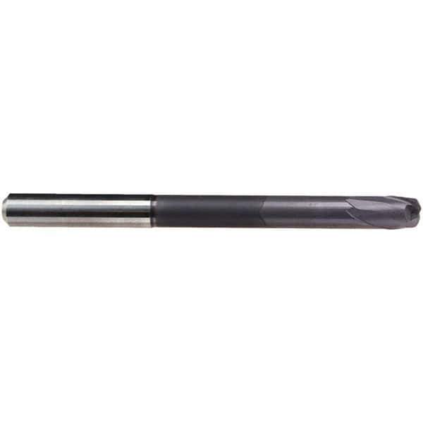 Emuge - 10mm Diam, 8mm LOC, 2 Flute Solid Carbide Roughing & Finishing End Mill - TiAlN Finish, 120mm OAL, 10mm Shank Diam, Cylindrical Shank, 30° Helix, Extra Long Length - Eagle Tool & Supply