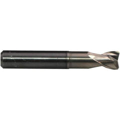 Emuge - 6mm Diam, 3mm LOC, 2 Flute Solid Carbide Roughing & Finishing End Mill - CrN Finish, 57mm OAL, 6mm Shank Diam, Cylindrical Shank, 30° Helix, Stub Length - Eagle Tool & Supply