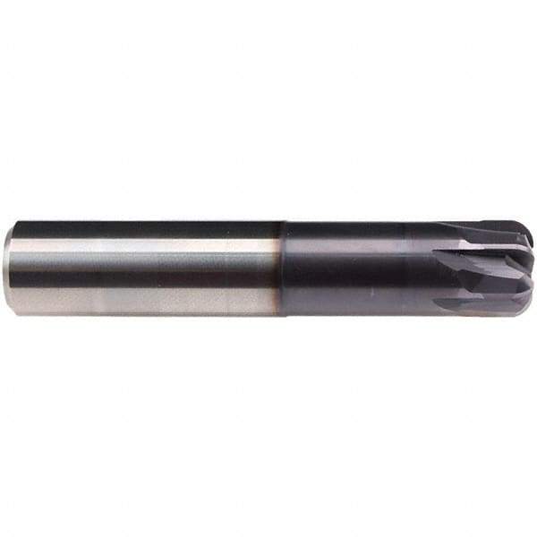 Emuge - 5/8" Diam, 1-1/2" LOC, 4 Flute Solid Carbide Roughing & Finishing End Mill - TiAlN Finish, 3-1/2" OAL, 5/8" Shank Diam, Cylindrical Shank, 0° Helix, Stub Length - Eagle Tool & Supply