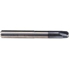 Emuge - 12mm Diam, 4 Flute Solid Carbide Roughing & Finishing End Mill - TiAlN Finish, Cylindrical Shank, 0° Helix, Long Length - Eagle Tool & Supply