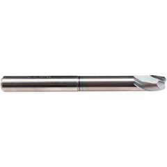 Emuge - 8mm Diam, 7mm LOC, 2 Flute Solid Carbide Roughing & Finishing End Mill - CrN Finish, 90mm OAL, 8mm Shank Diam, Cylindrical Shank, 30° Helix, Long Length - Eagle Tool & Supply