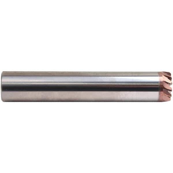 Emuge - 8° Taper Angle per Side, 19mm Small End Diam, 3.5mm LOC, Solid Carbide 13 Flute Tapered Corner Radius End Mill - TiAlN Finish, 108mm OAL, 20mm Shank Diam, Spiral Flute, 20° Helix - Eagle Tool & Supply