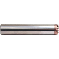 Emuge - 8° Taper Angle per Side, 19mm Small End Diam, 3.5mm LOC, Solid Carbide 13 Flute Tapered Corner Radius End Mill - TiAlN Finish, 108mm OAL, 20mm Shank Diam, Spiral Flute, 20° Helix - Eagle Tool & Supply