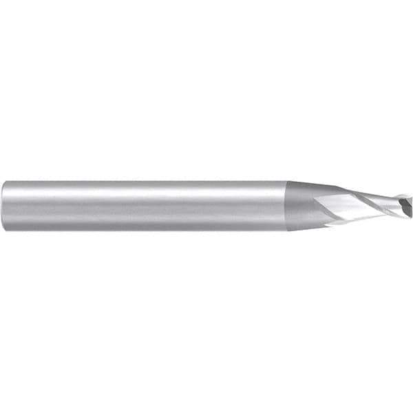 Emuge - 3° Taper Angle per Side, 5mm Small End Diam, 10mm LOC, Solid Carbide 2 Flute Tapered Corner Radius End Mill - 63mm OAL, 8mm Shank Diam, Spiral Flute, 30° Helix - Eagle Tool & Supply