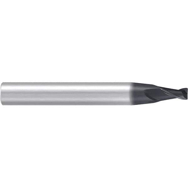 Emuge - 4° Taper Angle per Side, 4mm Small End Diam, 8mm LOC, Solid Carbide 2 Flute Tapered Corner Radius End Mill - AlCr Finish, 63mm OAL, 8mm Shank Diam, Spiral Flute, 30° Helix - Eagle Tool & Supply