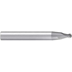 Emuge - 6° Taper Angle per Side, 4mm LOC, Solid Carbide 2 Flute Tapered Ball End Mill - 63mm OAL, 8mm Shank Diam, Spiral Flute, 30° Helix - Eagle Tool & Supply
